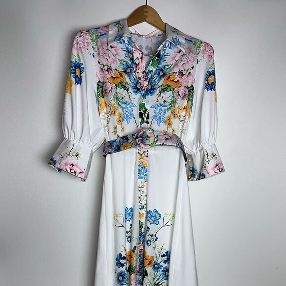 White Floral Maxi Dress - Picture 7 of 16